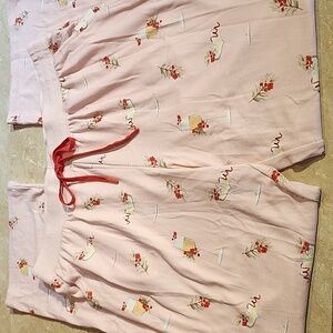 PJ Salvage Pink Wine Glass Print Pajama Pants L